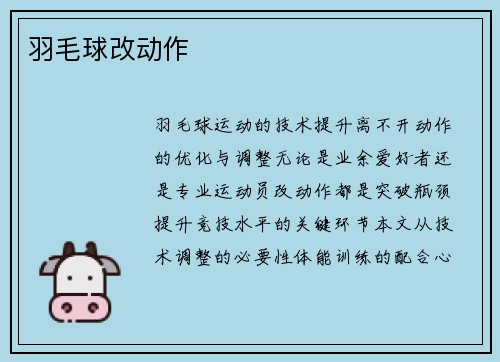 羽毛球改动作